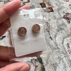 💕💕Rose Gold Plated Peach Crystal Earring